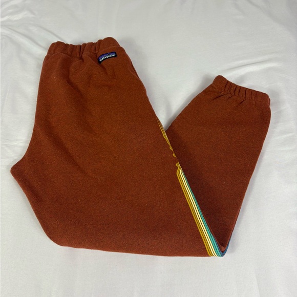 Patagonia Rust Track Pants with Multicolor Stripe - Picture 9 of 10